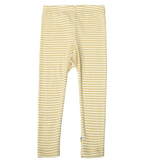 Se Joha Joha Leggings - Uld/Silke - Rib - Gul/Hvid ved KidsWorld