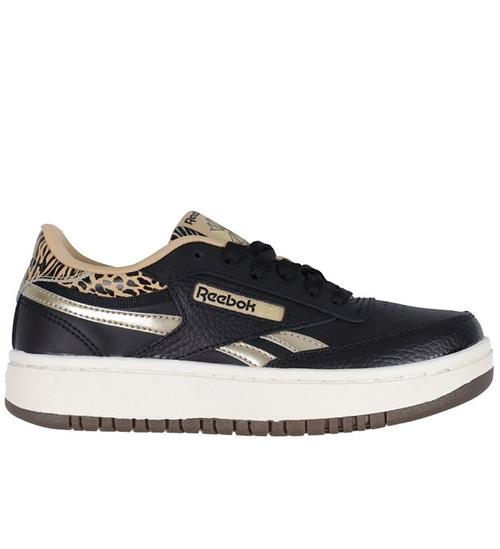 Se Reebok Reebok Sko - Club B Double Revenge Junior - Black/Sahara/Gold ved KidsWorld