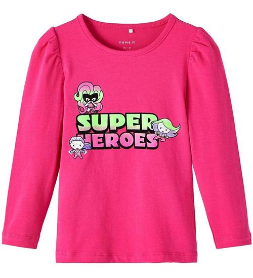 Se Name It Name It Bluse - NmfFatima Marvel - Pink Yarrow ved KidsWorld