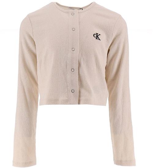 Se Calvin Klein Cardigan - Light Crinkle - Whitecap Gray ved KidsWorld