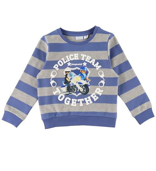 Name It Name It Sweatshirt - NmmDes Playmobil - Bijou Blue/GrÃ¥meleret m.