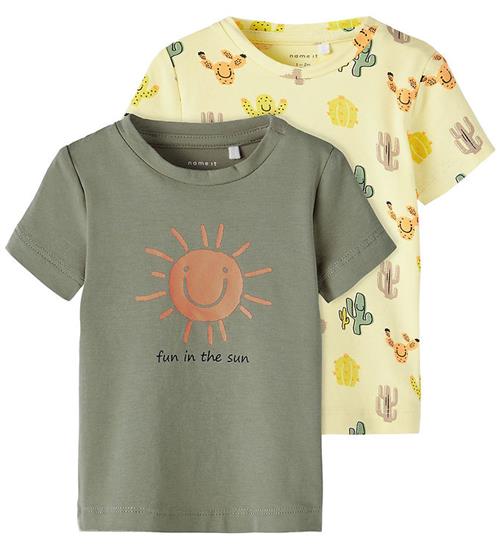 Se Name It Name It T-shirt - NbnJobbi - 2-pak - Double Cream ved KidsWorld