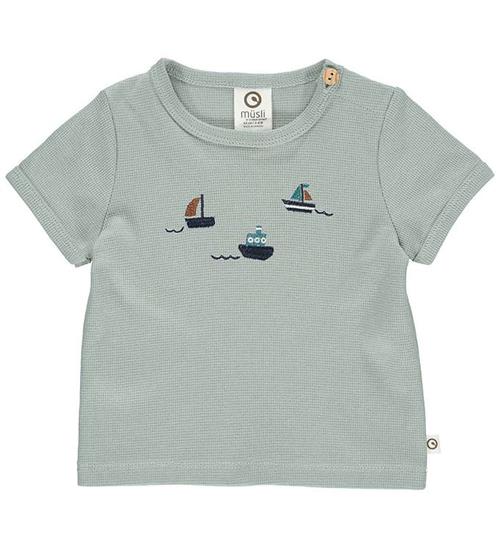 Se MÃ¼sli MÃ¼sli T-shirt - Waffle - Spa Green ved KidsWorld