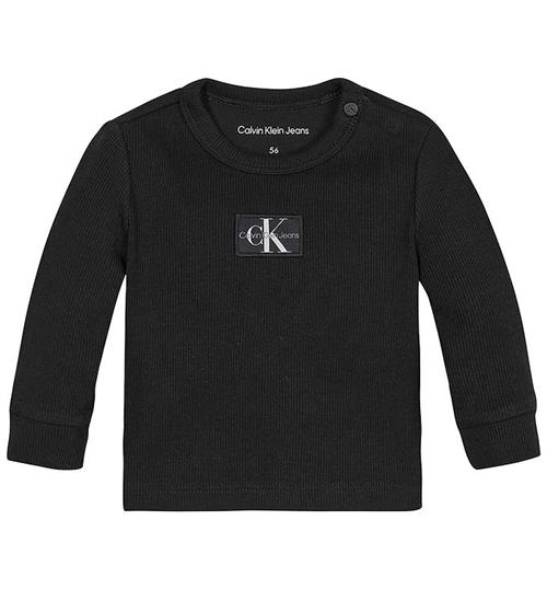 Calvin Klein Bluse - Monogram Rib - Black