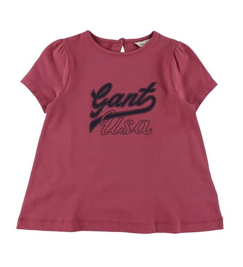 Se GANT GANT T-shirt - A-Line - Powder Rose ved KidsWorld