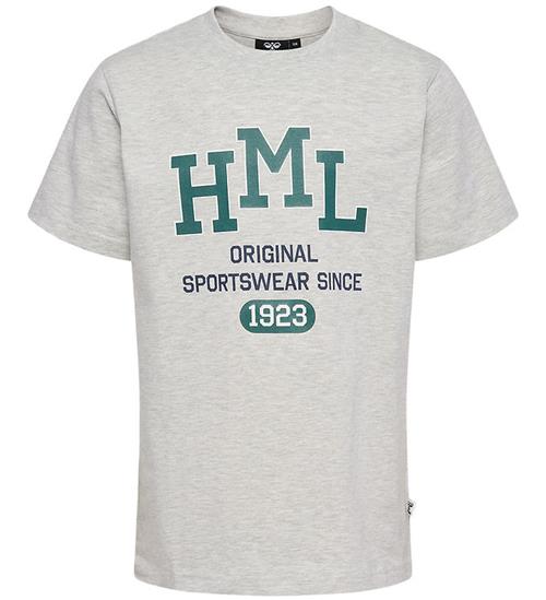 Se Hummel Hummel T-shirt - hmlLucas - Light Grey Melange ved KidsWorld