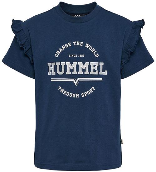 Se Hummel Hummel T-shirt - hmlViolet - Dress Blue ved KidsWorld