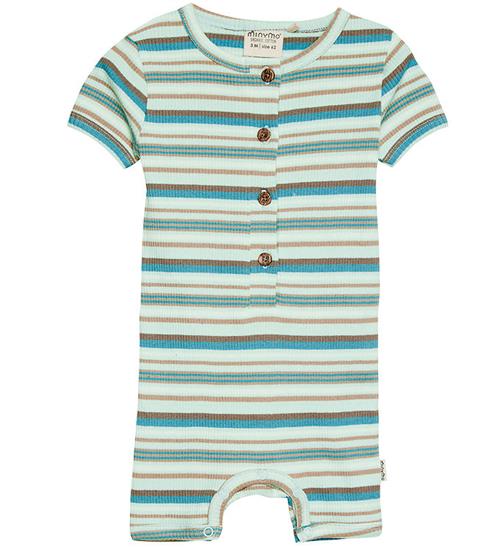 Se Minymo Minymo Sommerdragt - Rib - Pastel Blue ved KidsWorld