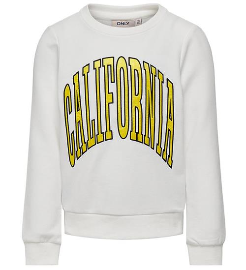 Se Kids Only Kids Only Sweatshirt - KogBrie - Cloud Dancer/California ved KidsWorld