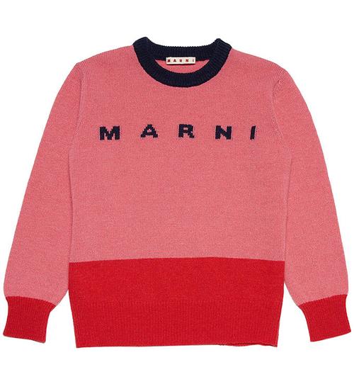 Se Marni Bluse - Uld - Koral/RÃ¸d m. Navy ved KidsWorld