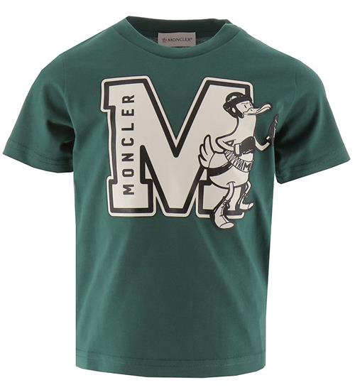 Se Moncler Moncler T-shirt - GrÃ¸n/Hvid m. Print ved KidsWorld