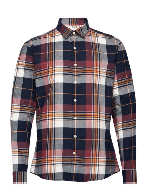 Checked Herringb Shirt L/S Lindbergh Navy