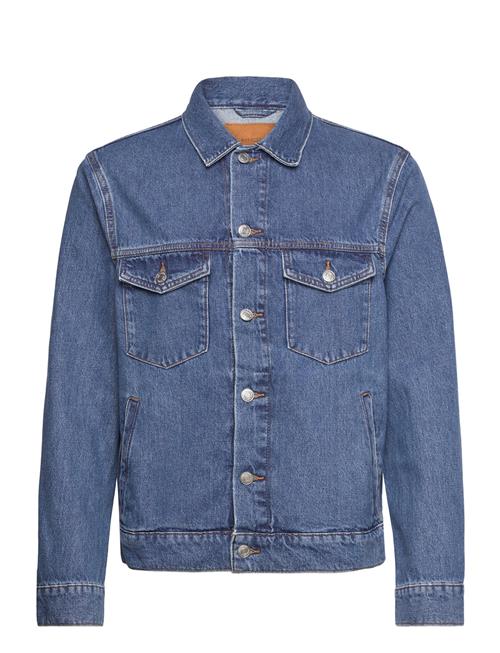 Basic Denim Jacket Mango Blue