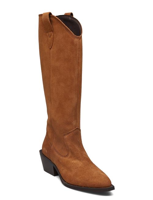 Se Bianco Biamona Western Boot High Suede Bianco Brown ved Booztlet