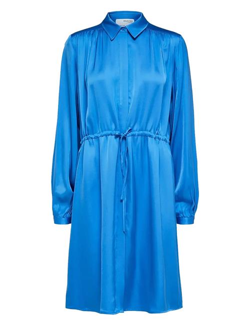 Slfthea Ls Short Dress B Selected Blue
