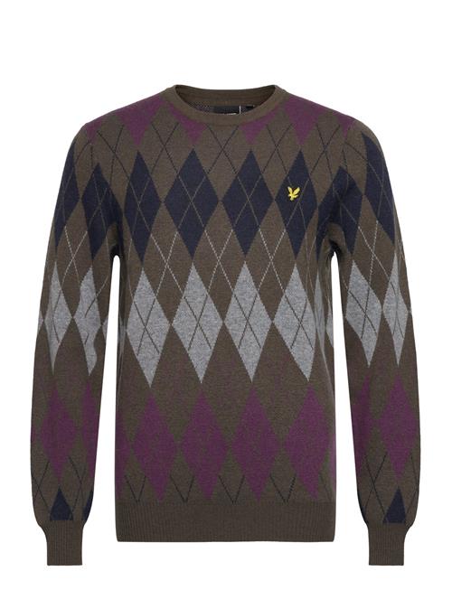 Se Lyle & Scott British Argyle Crew Neck Lyle & Scott Green ved Booztlet