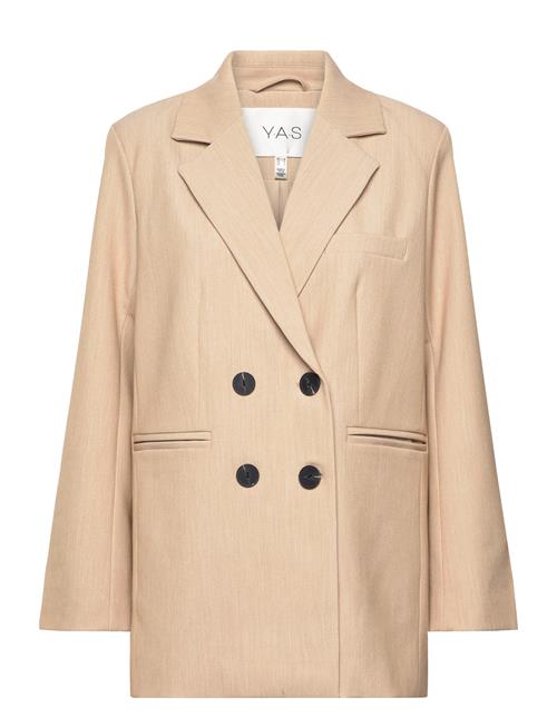 Se YAS Yaslikka Ls Over D Blazer S. YAS Beige ved Booztlet