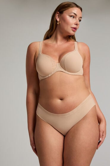 Hunkemöller Brasiliansk trusse Mesh Beige