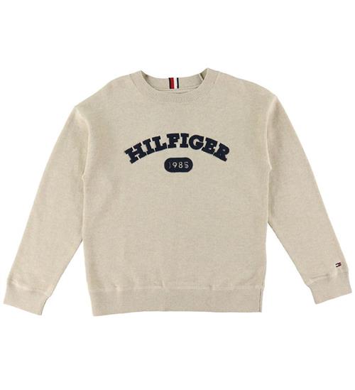 Se Tommy Hilfiger Bluse - Strik - Terry Knit - Cashmere Creme ved KidsWorld