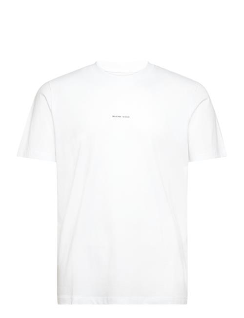 Se Selected Homme Slhaspen Print Ss O-Neck Tee Noos Selected Homme White ved Booztlet