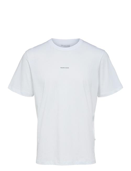 Slhaspen Print Ss O-Neck Tee Noos Selected Homme White