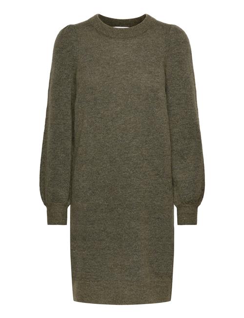 Slfmola Mia Ls Knit Dress Selected Green