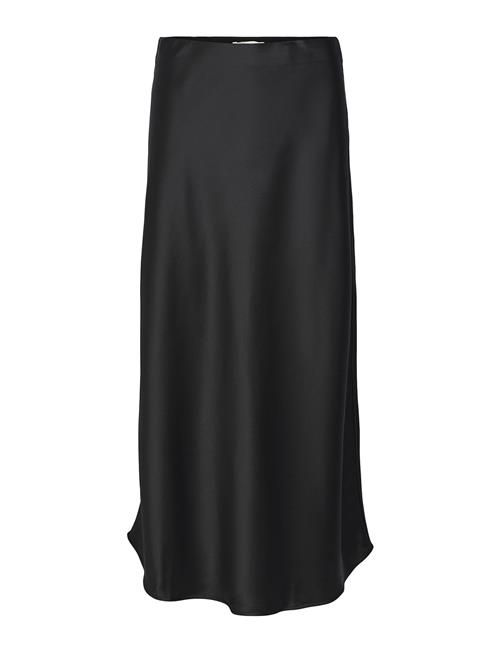 Object Objsateen Mw Ancle Skirt Div Object Black