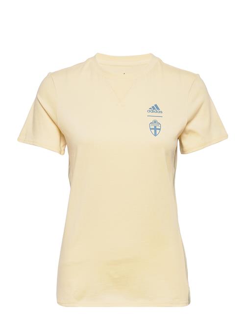 Se adidas Performance Sweden 21/22 Travel Tee W Adidas Performance Cream ved Booztlet