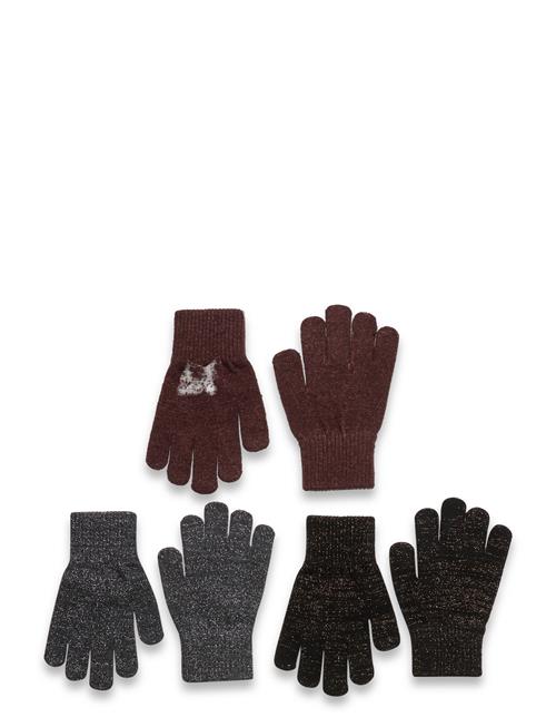 mikk-line Magic Gloves 3 Pack W. Lurex Mikk-line Patterned