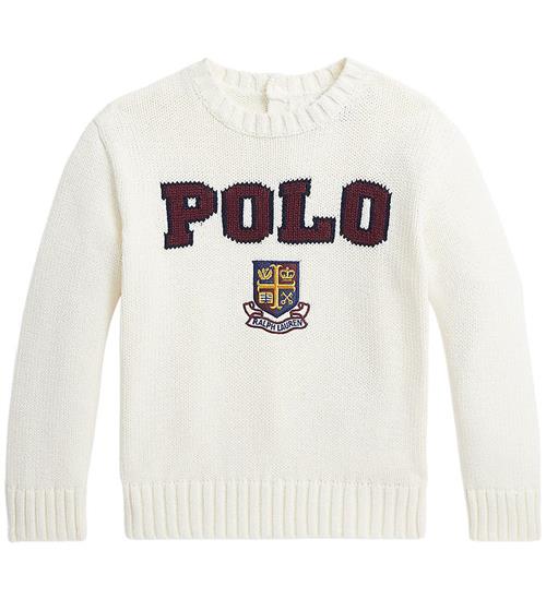 Se Polo Ralph Lauren Bluse - Strik - Creme m. Polo ved KidsWorld