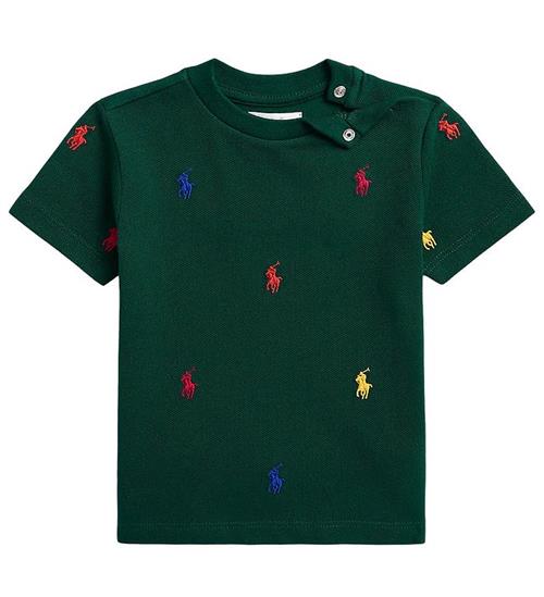 Se Polo Ralph Lauren Polo Ralph Lauren T-shirt - GrÃ¸n m. Logoer ved KidsWorld