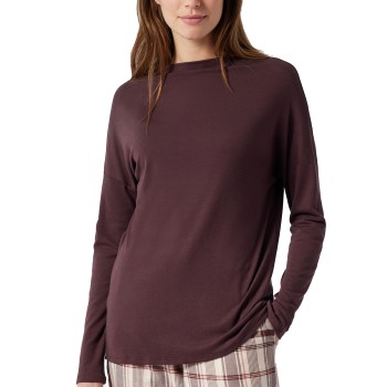 Se Schiesser Mix and Relax Long Interlock Shirt Brun 40 Dame ved Timarco