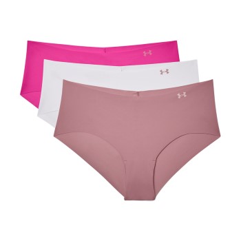 Under Armour Trusser 3P Pure Stretch Hipster 1325 Rosa/Hvid Small Dame