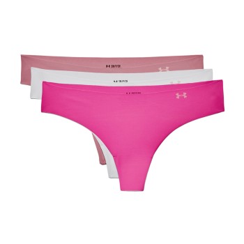 Under Armour Trusser 3P Pure Stretch Thong Rosa/Hvid Small Dame