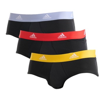 adidas 3P Active Flex Cotton Brief Sort/Gul bomuld Medium Herre