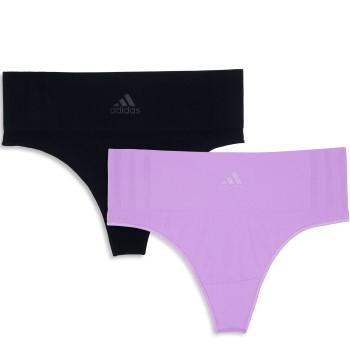 adidas Trusser 2P BOS Smart Micro 720 Seamless Thong Multi Sort/Rosa polyamid Medium Dame