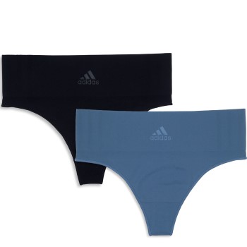 adidas Trusser 2P BOS Smart Micro 720 Seamless Thong Multi Sort/Blå polyamid Large Dame