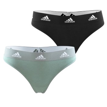 adidas Trusser 2P Underwear Brazilian Thong Sort/Grøn bomuld Medium Dame