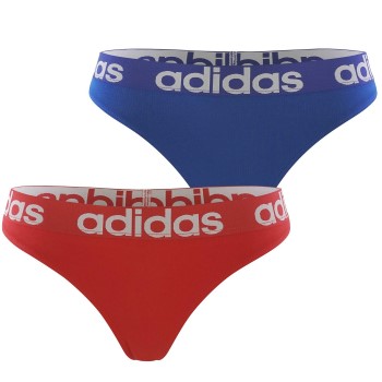 adidas Trusser 2P Underwear Brazilian Thong Blå/Rød bomuld Small Dame