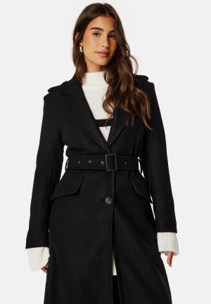 ONLY Sif Filippa Life Belted Coat Black Detail:Solid XS