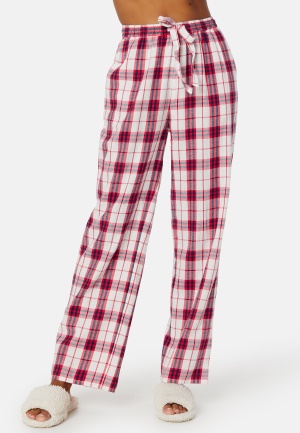 Se BUBBLEROOM Naya Flannel Pants Dark red / Checked 40 ved Bubbleroom