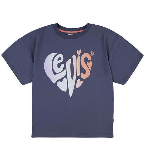 Se Levis Kids T-Shirt - Oversized - Crown Blue m. Hjerte ved KidsWorld