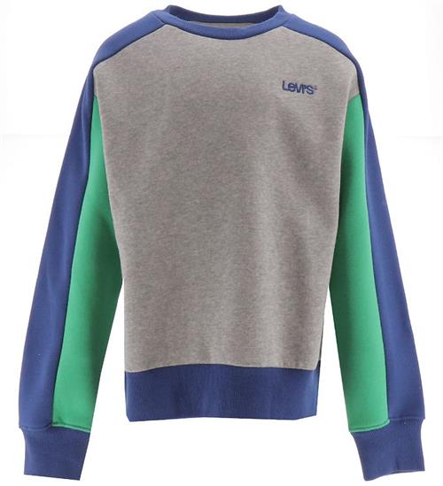 Levis Kids Sweatshirt - GrÃ¥meleret m. BlÃ¥/GrÃ¸n