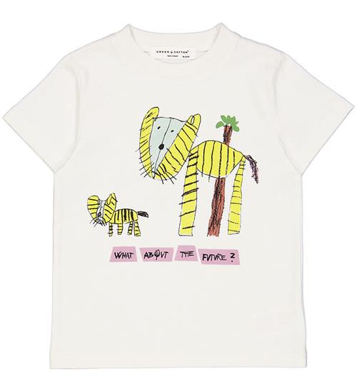 Green Cotton Green Cotton x WWF T-shirt - Balsam Cream m. Tiger