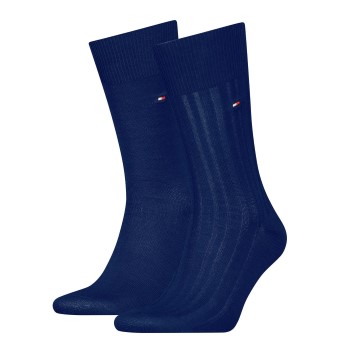 Tommy Hilfiger Legwear Tommy Hilfiger Strømper 2P Fil D Ecosse Rib Socks Marineblå Str 43/46 Herre