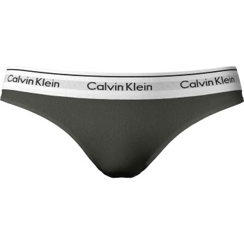 Calvin Klein Trusser Modern Cotton Field Olive Thong Oliven Large Dame