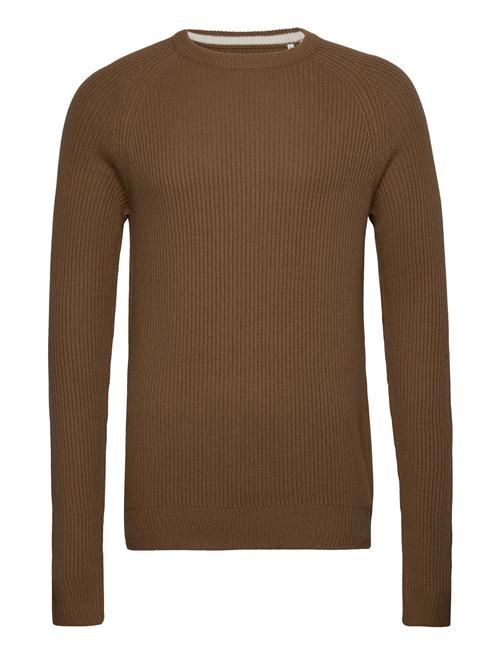 Se Jack & Jones Jjpannel Knit Crew Neck Aw23 Jack & J S Brown ved Booztlet