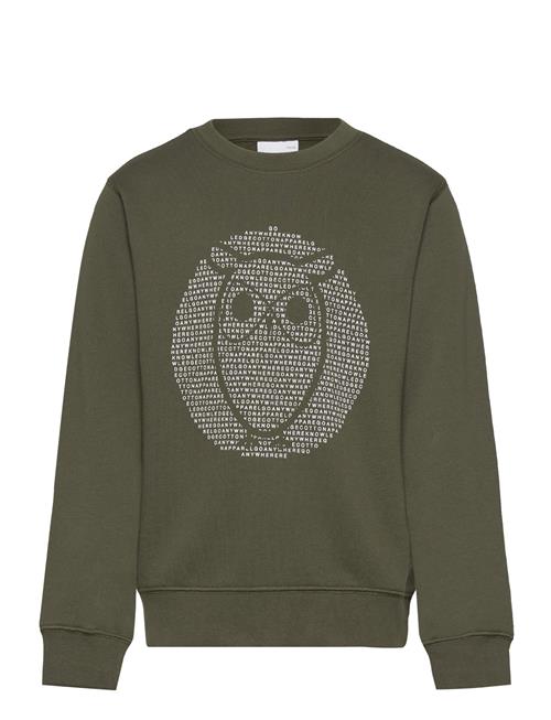 Knowledge Cotton Apparel Sweat With Big Owl Print - Gots/Veg Knowledge Cotton Apparel Green