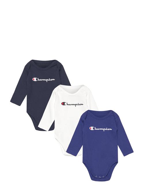 Se Champion 3Pk Longsleeve Bodysuits Champion Patterned ved Booztlet