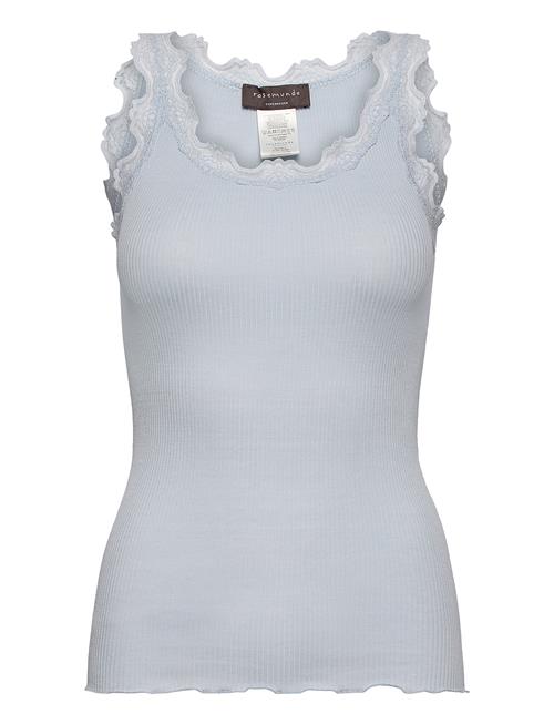 Rwbabette Silk Sl U-Neck Long Lace Rosemunde Blue